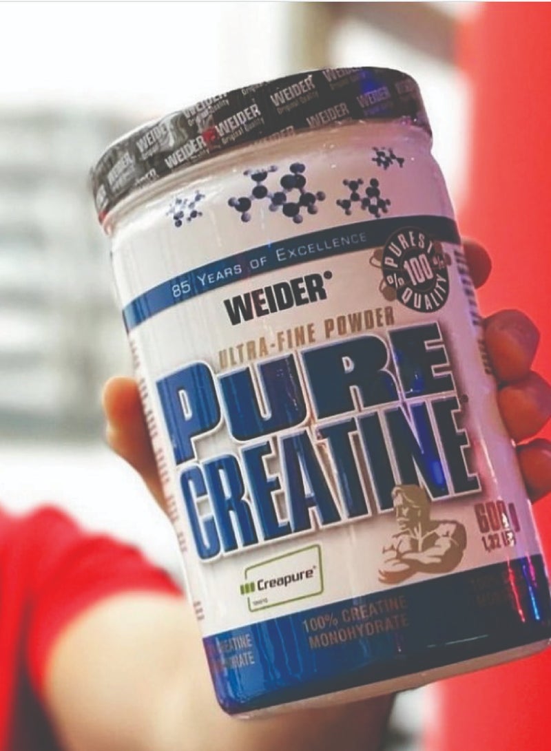 Pure Creatine - 600g, Premium Creapure® Creatine Monohydrate for Enhanced Muscle Performance