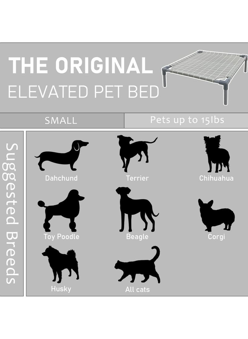 Elevated Dog Bed Pet Cot  Tensorsine Portable Raised Dog Cot Durable Raised Pet Beds