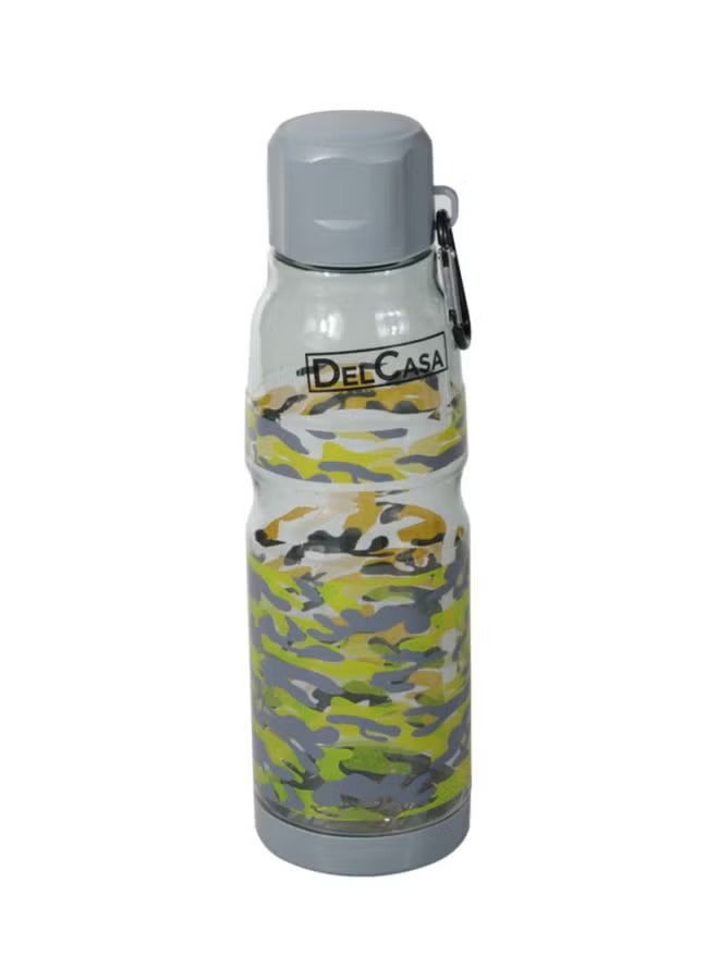 Printed Water Bottle Grey/Green/Black