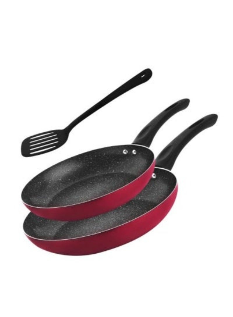 Non Stick Frypan Cookware Set 22Cm & 26Cm With Turner