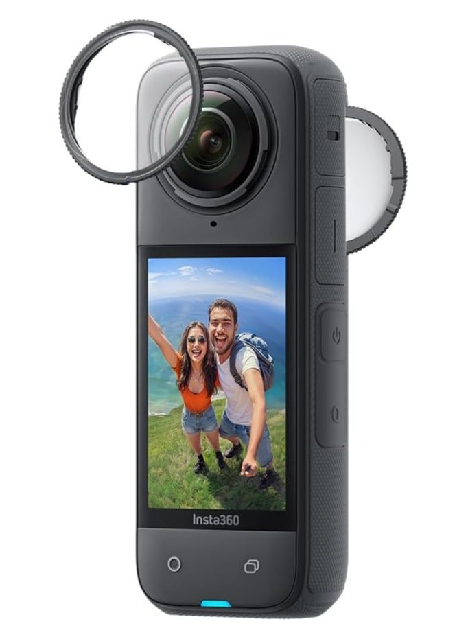 Insta360 X4-8K Waterproof 360 Action Camera, 4K Wide-Angle Video, Invisible Selfie Stick, Removable Lens Guards, 135 Min Battery Life, AI Editing, Stabilization, for Sports, Travel, Outdoor