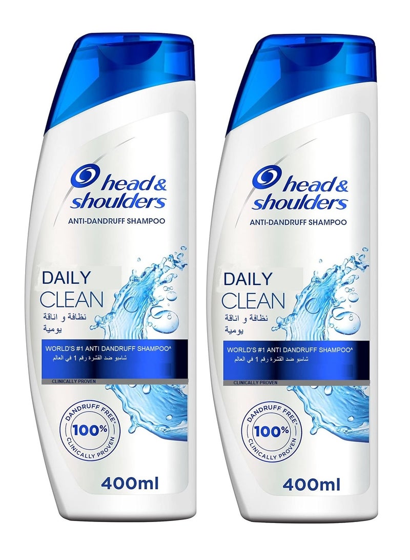 Daily Clean Anti Dandruff Shampoo for Normal Hair 400 ml Pack of 2