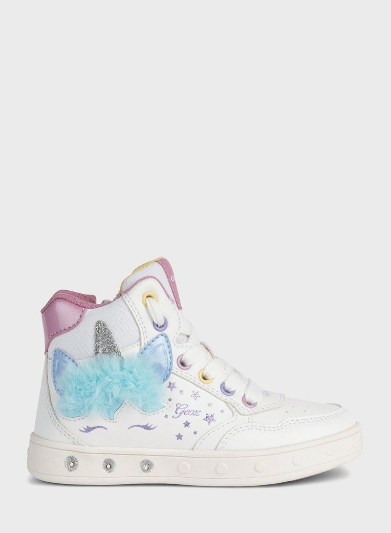 Kids Graphic Print High Top Sneakers