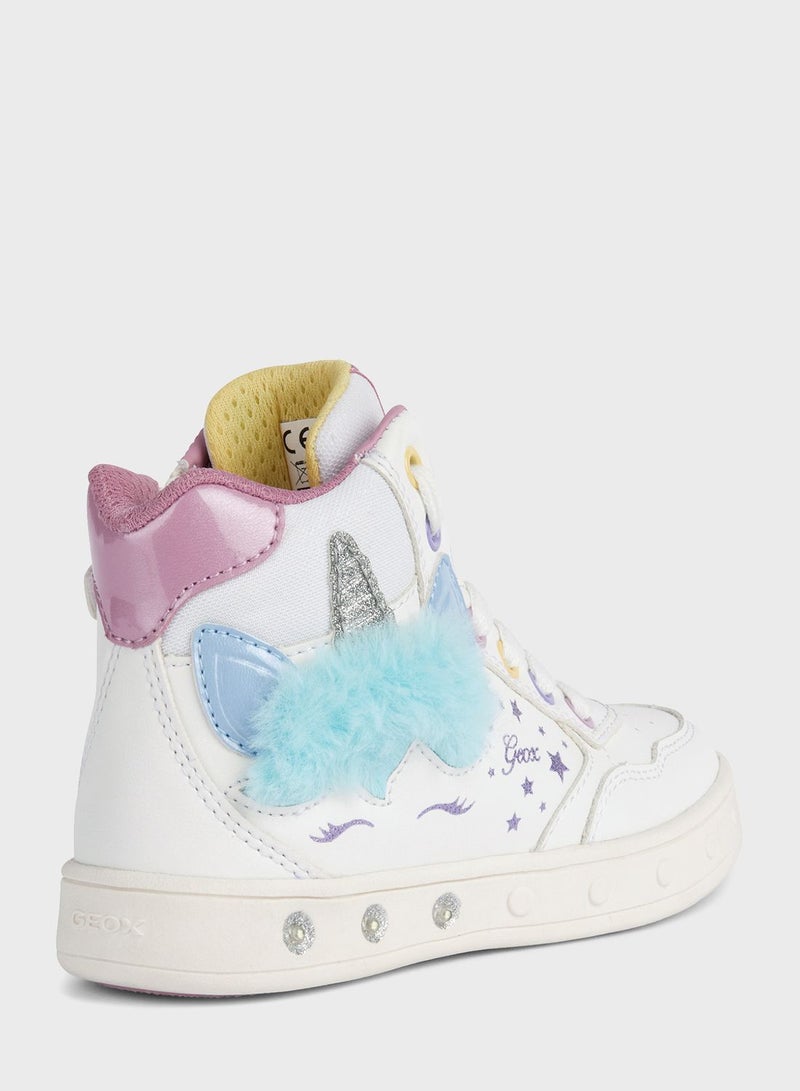 Kids Graphic Print High Top Sneakers