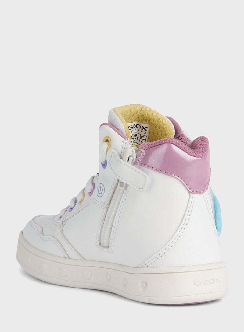 Kids Graphic Print High Top Sneakers