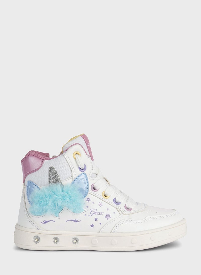 Youth Graphic Print High Top Sneakers