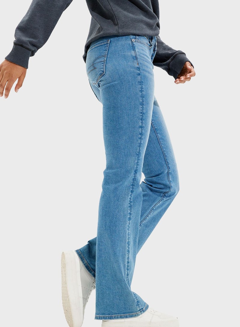 High Waist Straight Jeans