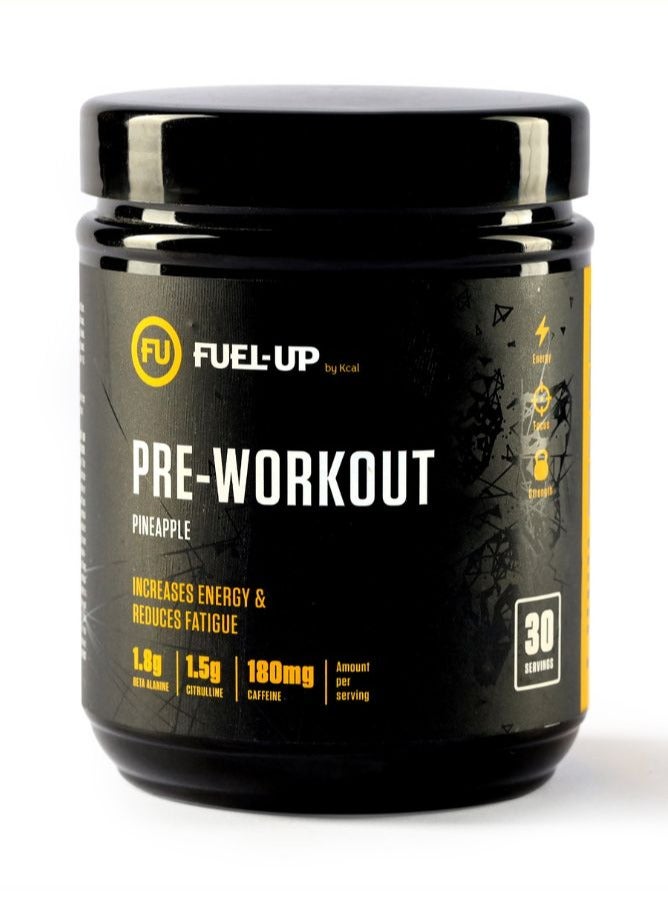 Pre-Workout -Pineapple Flavour-1.8g Beta Alanine-1.5g Citrulline- 180mg Caffeine- 30 Servings- 300g