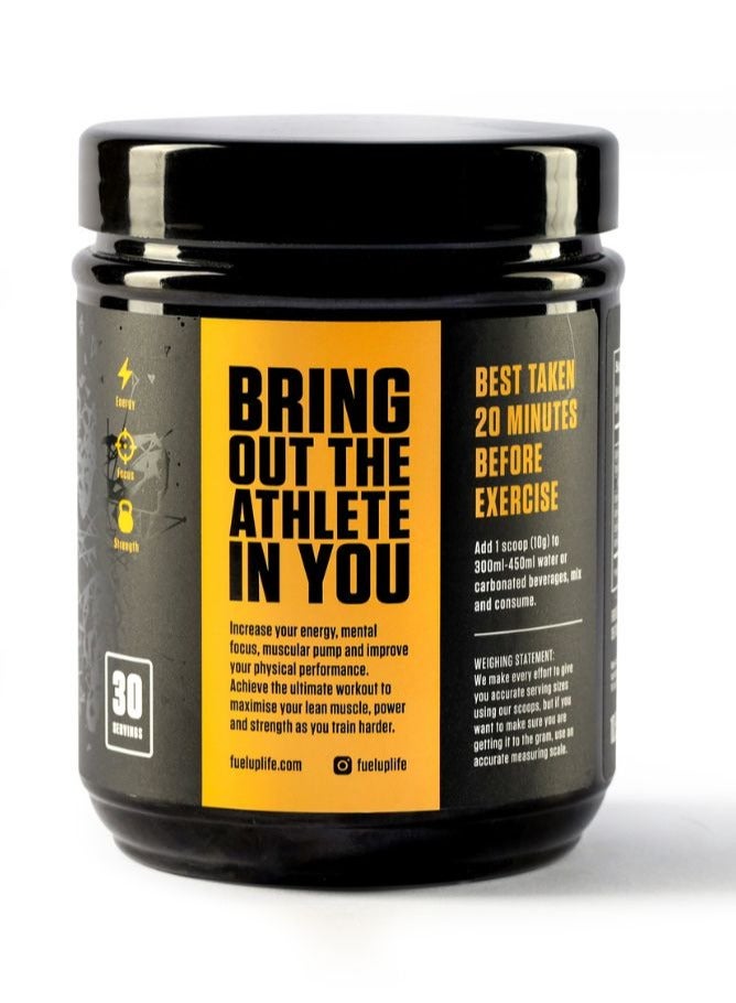 Pre-Workout -Pineapple Flavour-1.8g Beta Alanine-1.5g Citrulline- 180mg Caffeine- 30 Servings- 300g