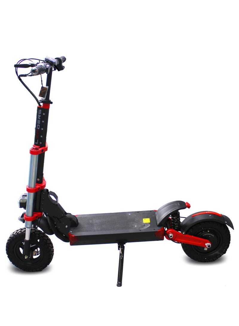 LEADERS Premium Black Red Electric Scooter  500W Motor 48V 13AH Battery 50km/h Speed 11