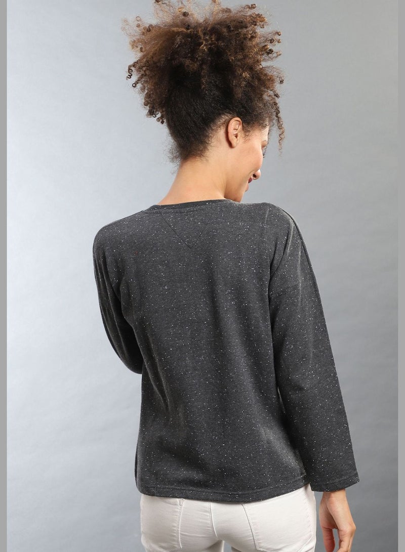 Round Neck Zip T-Shirt