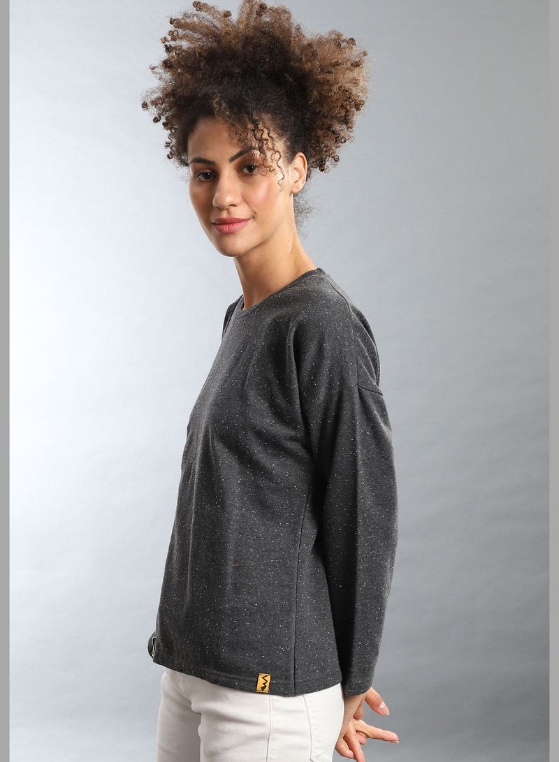 Round Neck Zip T-Shirt