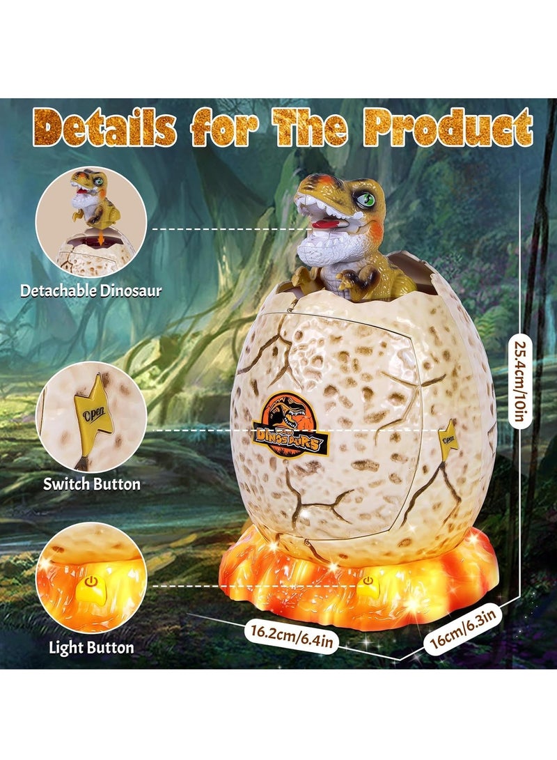 Piggy Bank for Kids Dinosaur Egg Money Bank with Fingerprint Unlocking/Night Light/Music Password ATM Machine Real Cash Coin Electronic Money Saving Box for Boys Girls Toys Gifts