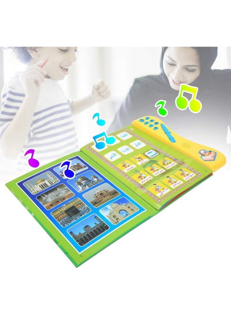 Child Arabic Reading Machine, Baby Electronic Learning Book Arabic Learning E Book Early Educational Intelligent Book for Kids Children(666A)