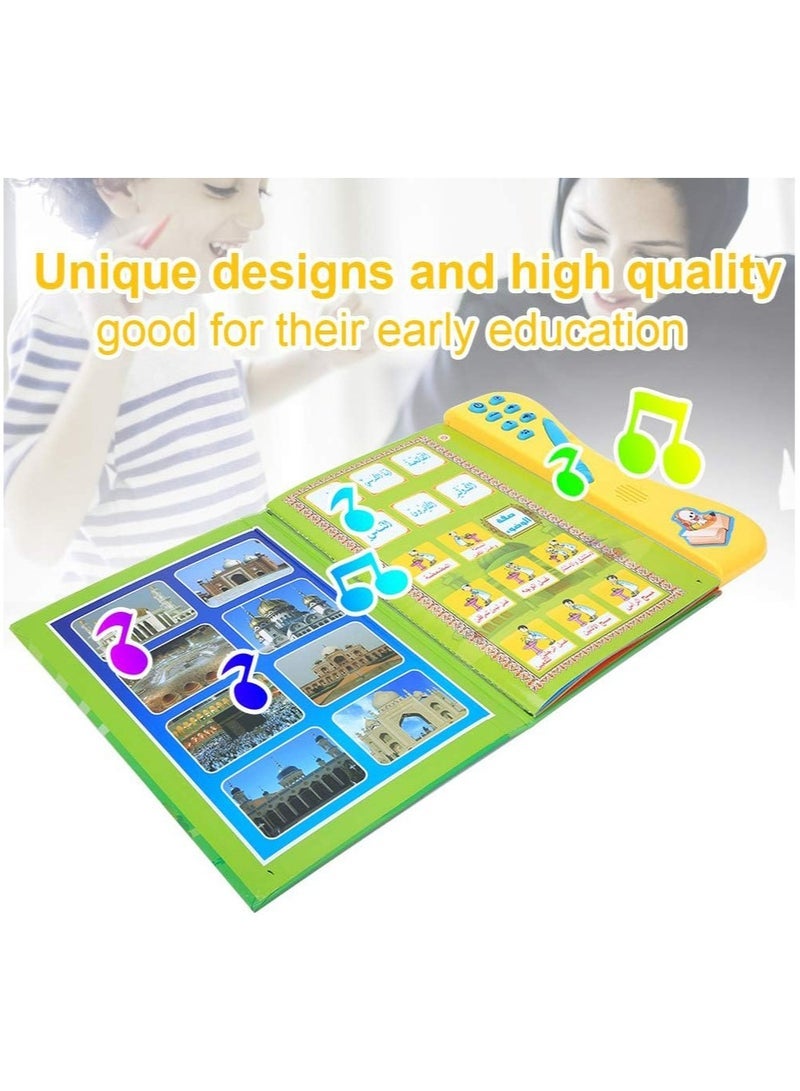 Child Arabic Reading Machine, Baby Electronic Learning Book Arabic Learning E Book Early Educational Intelligent Book for Kids Children(666A)