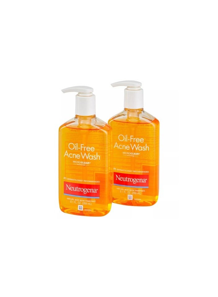 Oil-Free Acne Fighting Face Wash 9.1 Fluid Ounce (Pack of 2)