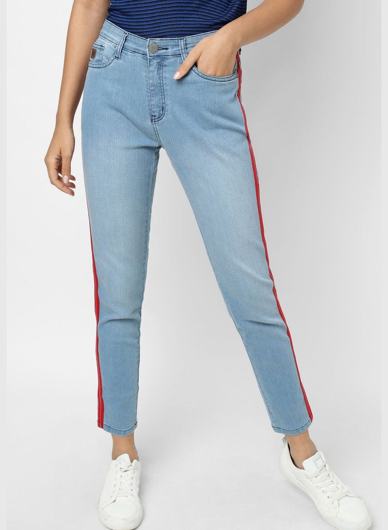 Jeans with Side Stripes