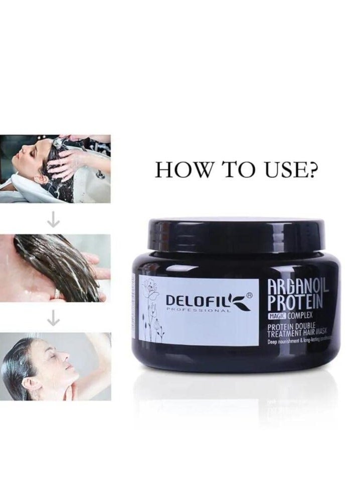 Hair Mask DELOFIL Collagen 10.14 OZ Deep Conditioner for Dry Damaged Hair Color Treated Hair Bleached Hair Curly Hair after Shampoo for All Hair Types