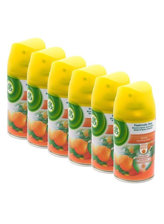 Pack of 6 Sparkling Citrus Freshmatic Automatic Spray Refill Multicolour 6 x 250ml