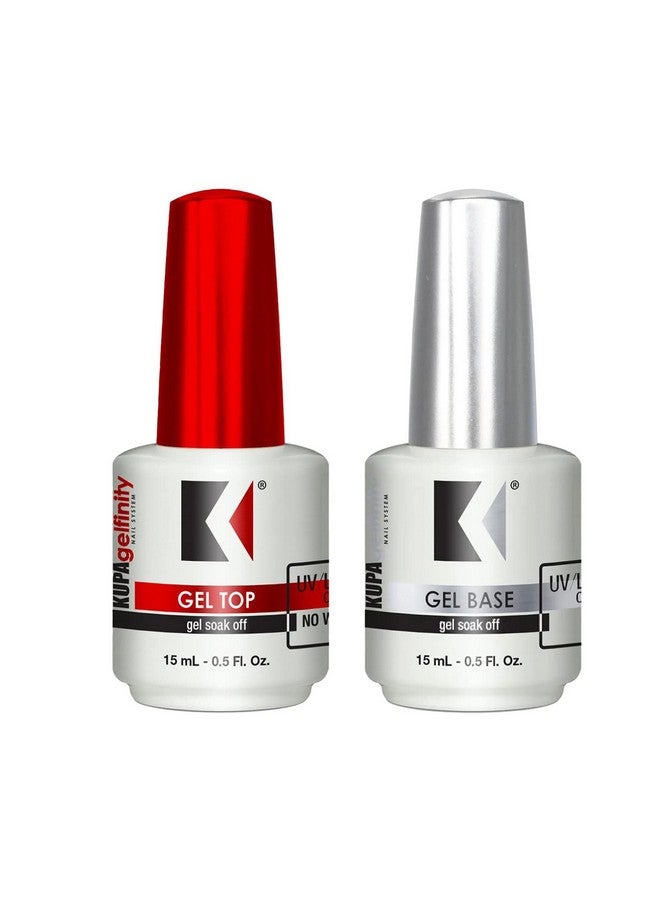 Gelfinity Soak Off Gel Base & Top Coat Glossy Finish (Nowipe) 0.5 Fl Oz
