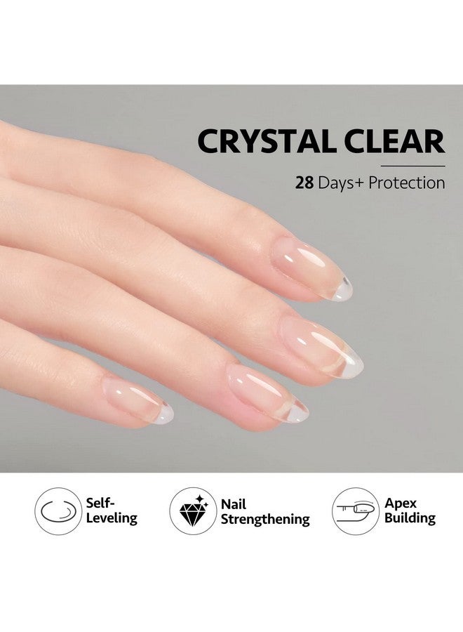 Clear Builder Gel For Nails 16Ml Nail Strengthener In A Bottle Nail Extension Hard Gel Soak Off Long Lasting Uv Gel Base Coat Top Coat Needed