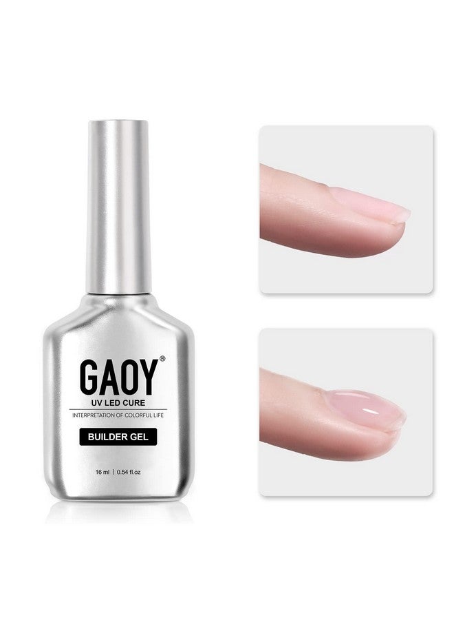 Clear Builder Gel For Nails 16Ml Nail Strengthener In A Bottle Nail Extension Hard Gel Soak Off Long Lasting Uv Gel Base Coat Top Coat Needed