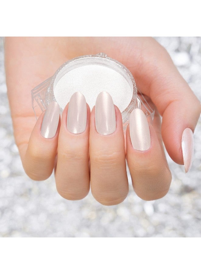 White Pearl Chrome Nail Powderiridescent Aurora Powder Metallic Mirror Effect Pigment Pearlescent Mermaid Pigment Pearl Glitter Dust Kitnail Art Decoration Resin Craft