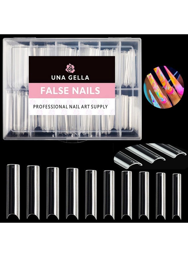 Tapered Square Nail Xxl Tips 120 Pcs No C Curve Gel Extra Long Straight Nails Half Fake Trace For Acrylic Home Diy With Box