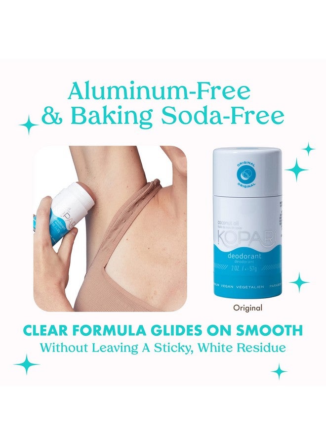 Aluminum Free Deodorant With Organic Coconut Oil | Original 2 Pack | Vegan Gluten Free Cruelty Free Nontoxic Paraben Free Deodorant For Men & Women Odor Protection | 2.0 Oz
