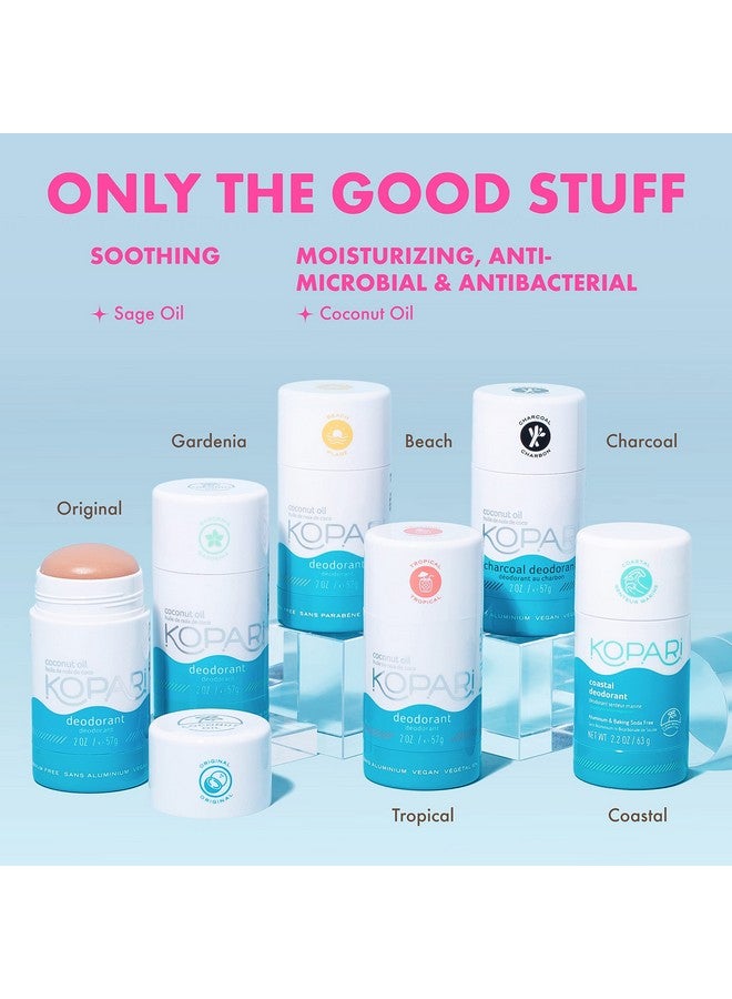 Aluminum Free Deodorant With Organic Coconut Oil | Original 2 Pack | Vegan Gluten Free Cruelty Free Nontoxic Paraben Free Deodorant For Men & Women Odor Protection | 2.0 Oz