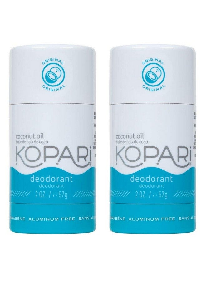 Aluminum Free Deodorant With Organic Coconut Oil | Original 2 Pack | Vegan Gluten Free Cruelty Free Nontoxic Paraben Free Deodorant For Men & Women Odor Protection | 2.0 Oz