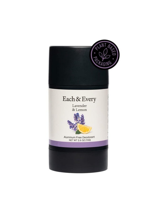 Natural Aluminumfree Deodorant For Sensitive Skin With Essential Oils Plantbased Packaging 2.5 Oz. (Lavender & Lemon)