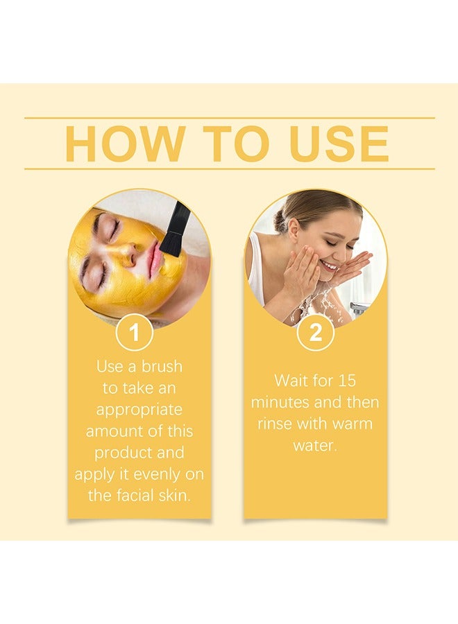 Vitamin C & Turmeric Clay Face Mask, Deep Cleansing Facial Mask, Clay Face Mask Skin Care with Kaolin Clay and Aloe for Pores, Acne, Dark Spots, Hydrating 4.23 Oz