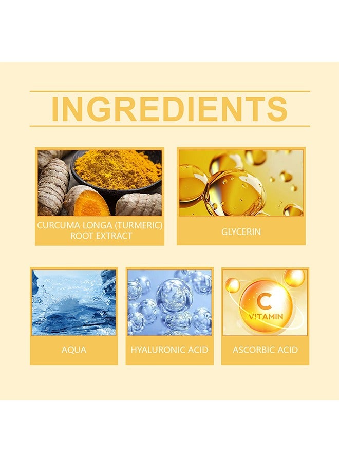 Vitamin C & Turmeric Clay Face Mask, Deep Cleansing Facial Mask, Clay Face Mask Skin Care with Kaolin Clay and Aloe for Pores, Acne, Dark Spots, Hydrating 4.23 Oz