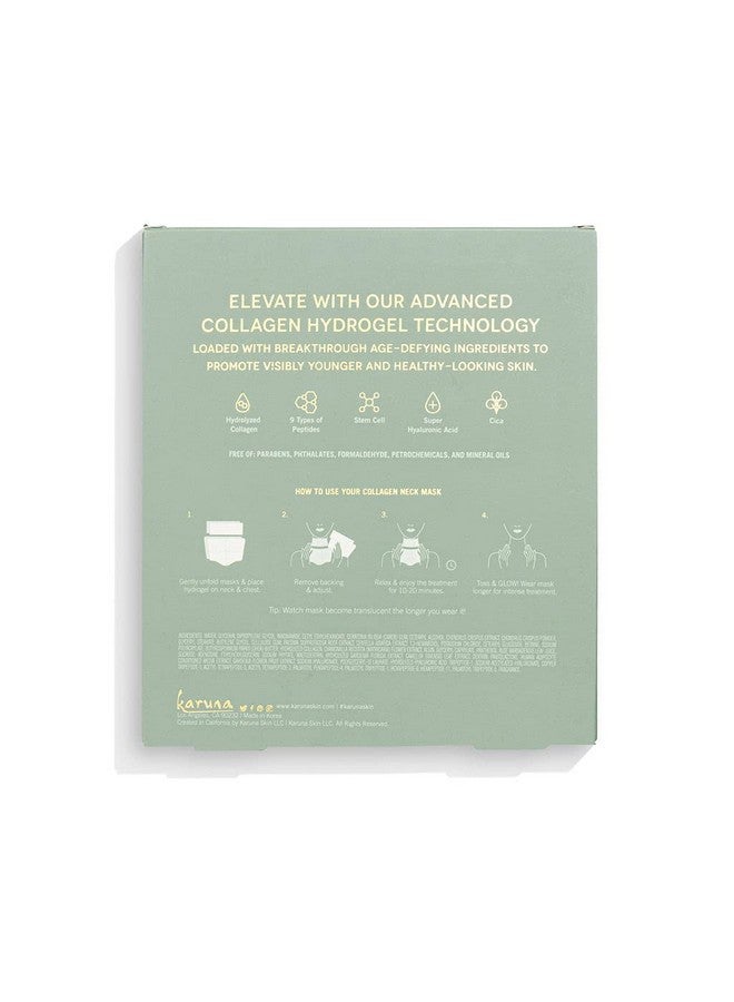 Skin Collagen Film Mask 2Piece Deeply Moisturizing Decollete & Neck Wrinkle Patches Agedefying Hydrating & Rejuvenating Decolletage & Neck Mask Targets Fine Lines & Wrinkles 4 Packs