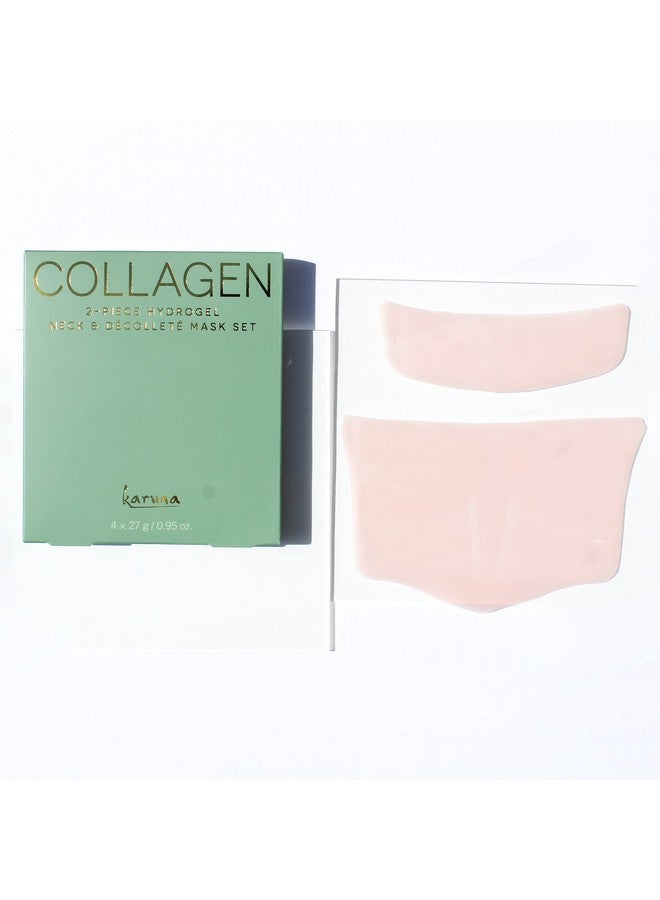 Skin Collagen Film Mask 2Piece Deeply Moisturizing Decollete & Neck Wrinkle Patches Agedefying Hydrating & Rejuvenating Decolletage & Neck Mask Targets Fine Lines & Wrinkles 4 Packs