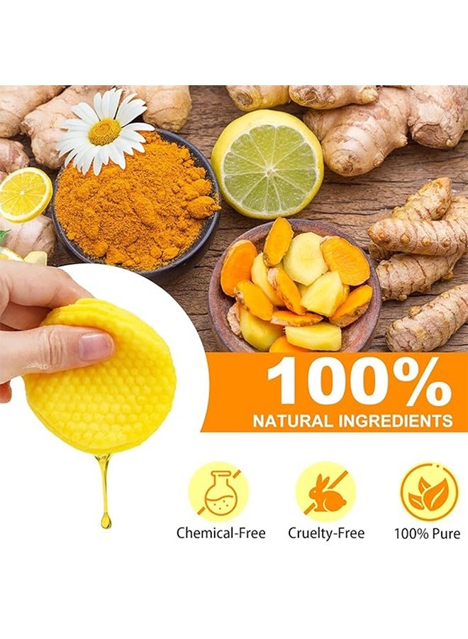 Kojic acid & Turmeric Cleansing Pads, Turmeric Exfoliating Face Scrub Pads, Turmeric Cleansing Pads Helps Balance Skin Oil And Water, 50 Pads