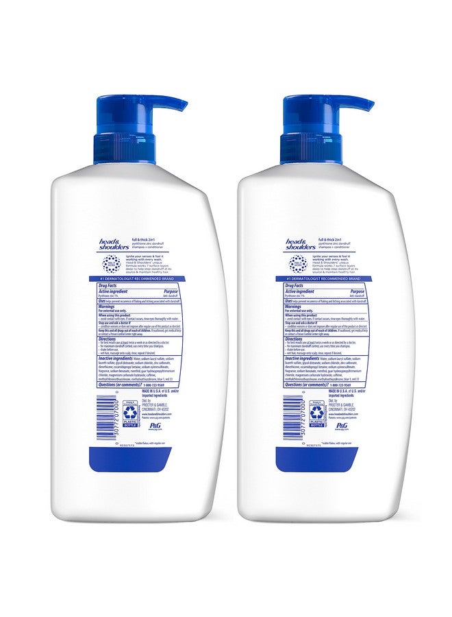 Antidandruff 2 In 1 Shampoo And Conditioner Full And Thick 31.4 Fl. Oz (Pack Of 2)