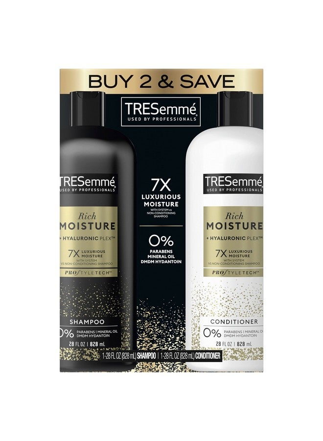 Rich Moisture Shampoo And Conditioner Rich Moisture Pack Of 2 For Dry Hair Formulated With Vitamin E And Biotin 28 Oz