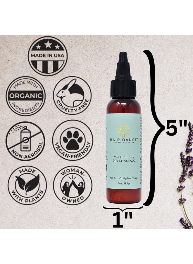 Dry Shampoo Volume Powder Natural & Organic Ingredients Nonaerosol Made In Usa Talc & Corn Free For Blonde And Dark Hair Lavender Oil Scented 1 Ounce