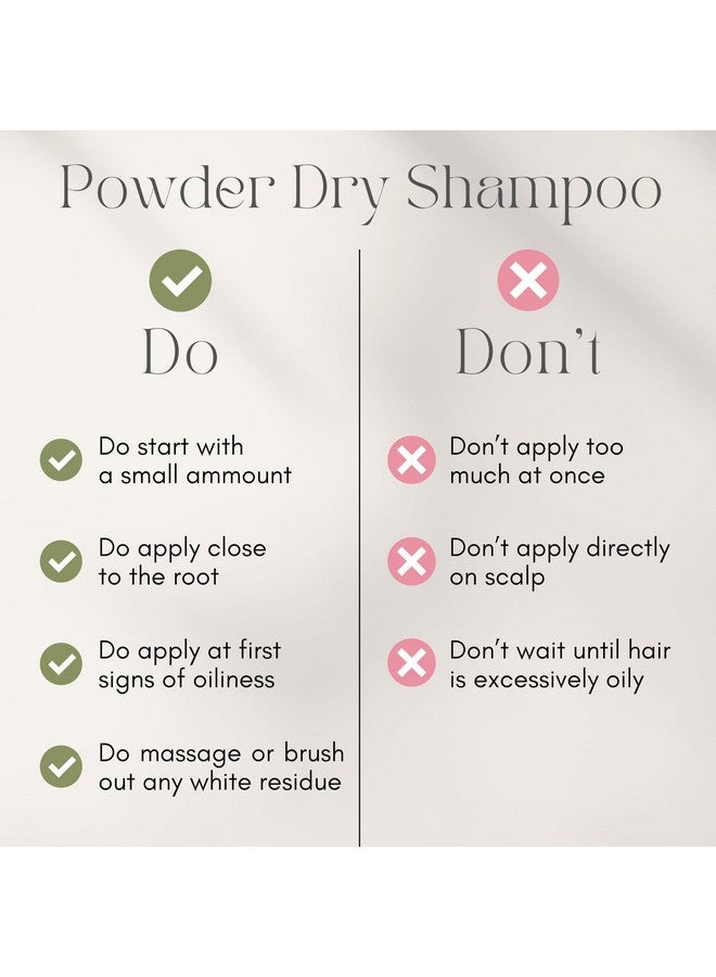 Dry Shampoo Volume Powder Natural & Organic Ingredients Nonaerosol Made In Usa Talc & Corn Free For Blonde And Dark Hair Lavender Oil Scented 1 Ounce
