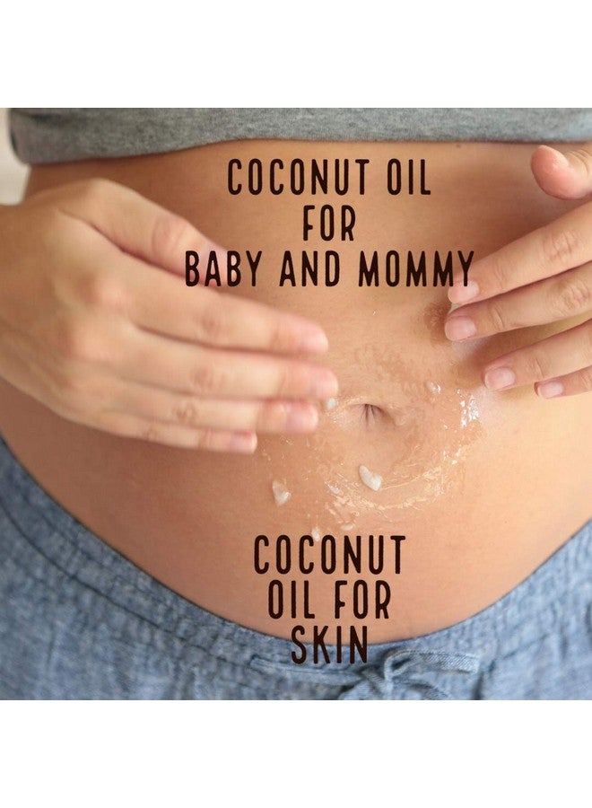 Coconut Baby Oil For Hair & Skin Organic Moisturizer Cradle Cap, Newborn Hair Growth, Massage Gel, Sensitive Skin Care, Infant Scalp, All Natural With Sunflower & Grape Seed Oils 2 Fl Oz