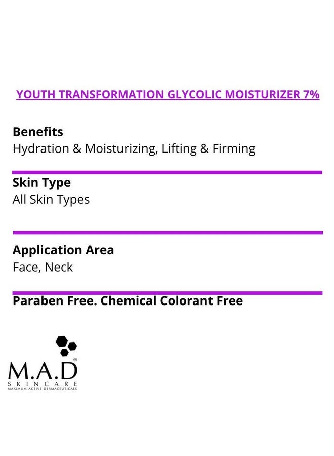 Antiaging Youth Transformation Glycolic Moisturizer 7%