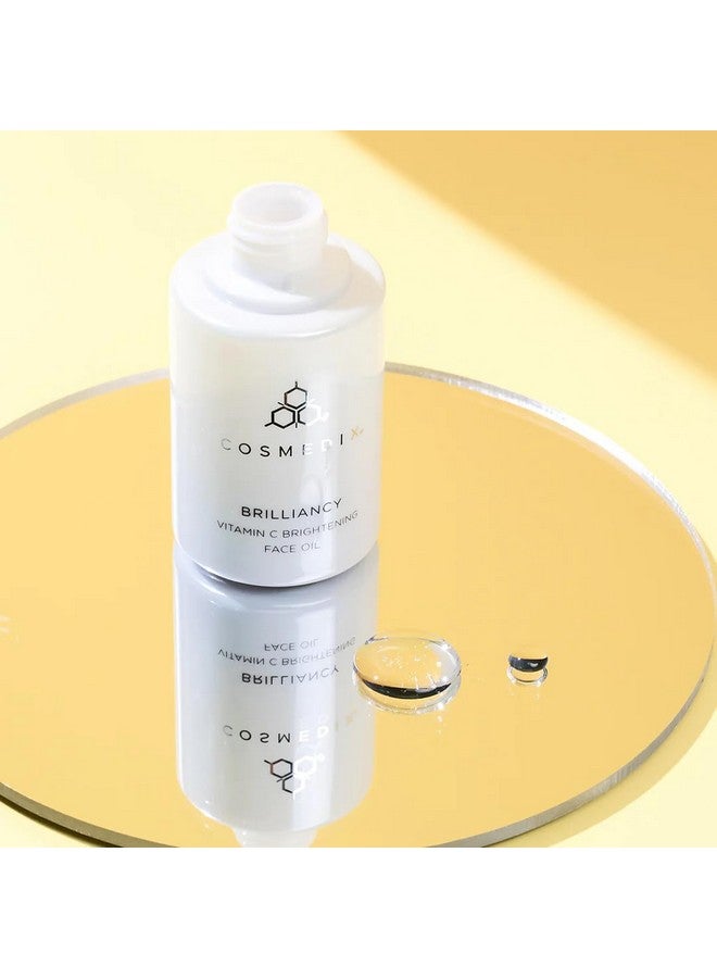 Brilliancy Vitamin C Brightening Face Oil Am/Pm Sunflower Seed Oil & Elderberry Fruit Extract Protect Skin Hydrates Skin Vegan Gluten & Cruelty Free