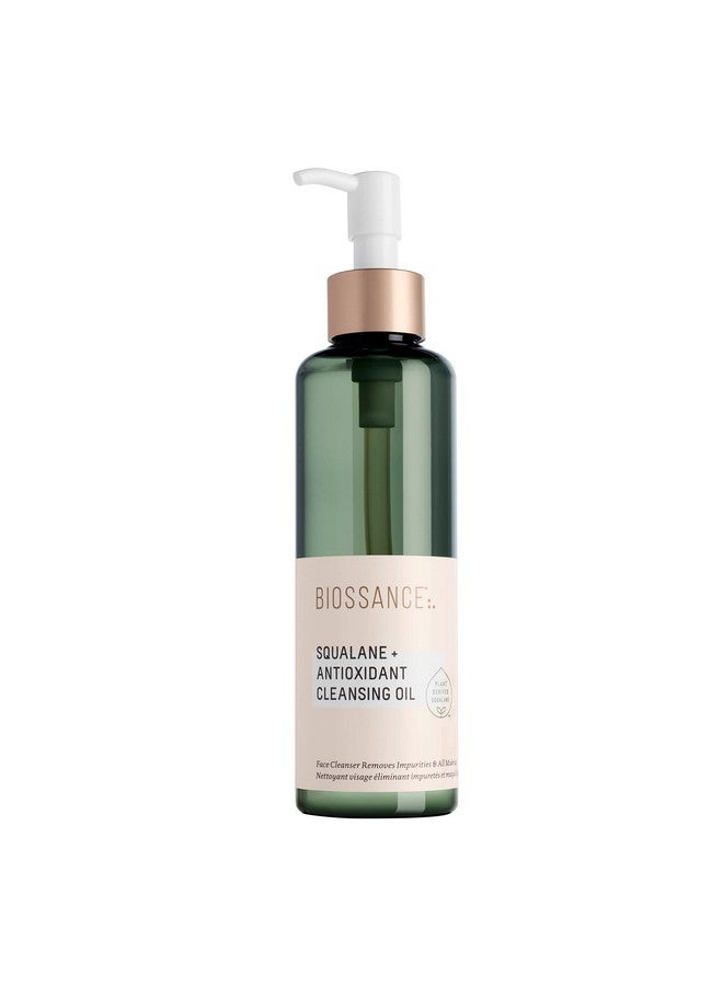 Squalane + Antioxidant Cleansing Oil. Lightweight Facial Oil Cleans Deep Into Pores Removes Makeup And Hydrates Skin. For All Skin Types (6.7 Ounces)