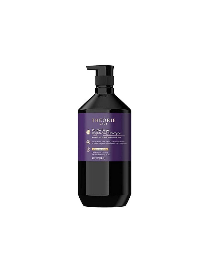 Purple Sage Brightening Shampoo Balance Tone & Brighten Blonde Silver Grey Bleached Color Treated Or Highlighted Hair Eliminate Brassiness & Yellowing 800Ml