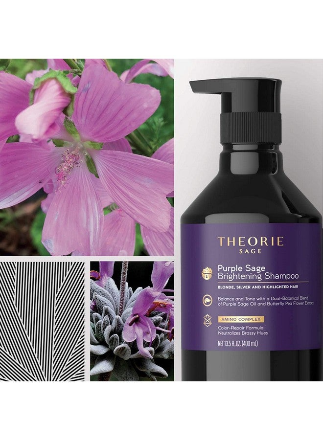 Purple Sage Brightening Shampoo Balance Tone & Brighten Blonde Silver Grey Bleached Color Treated Or Highlighted Hair Eliminate Brassiness & Yellowing 800Ml