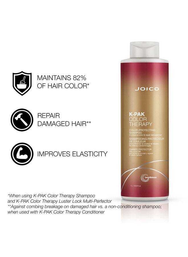 Color Therapy Shampoo For Colortreated Hair With Keratin & Argan Oil Repairs Damage Boosts Shine 33.8 Oz