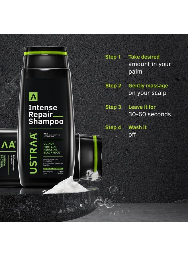 Intense Repair Shampoo 250Ml With Fiber Restoration Technology | With Black Rice & Keratin | Helps Protect Treated Hair | For Shinier & Healthier Hair | No Sls, No Paraben