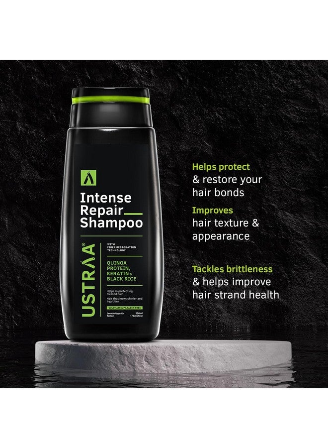 Intense Repair Shampoo 250Ml With Fiber Restoration Technology | With Black Rice & Keratin | Helps Protect Treated Hair | For Shinier & Healthier Hair | No Sls, No Paraben